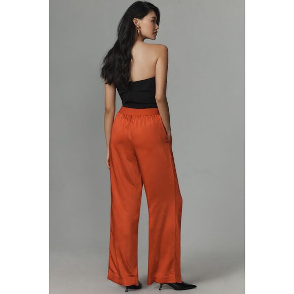 nwt ANTHROPOLOGIE x SANCTUARY sz XL Margot Satin pants in red - Picture 3 of 5